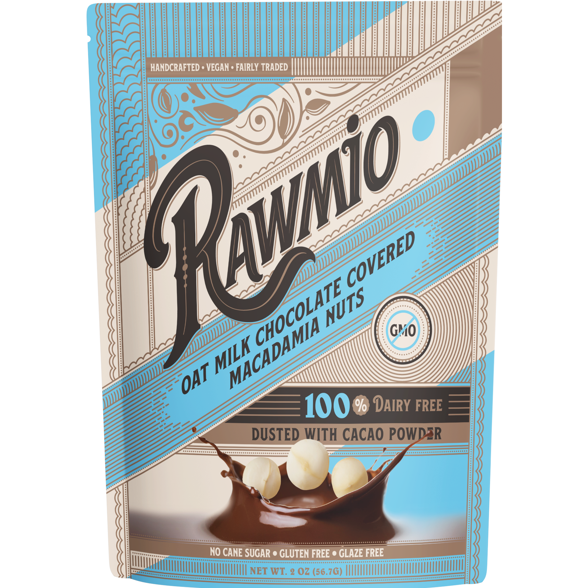 Oat Milk Chocolate Covered Macadamia Nuts - Organic, Raw, Vegan