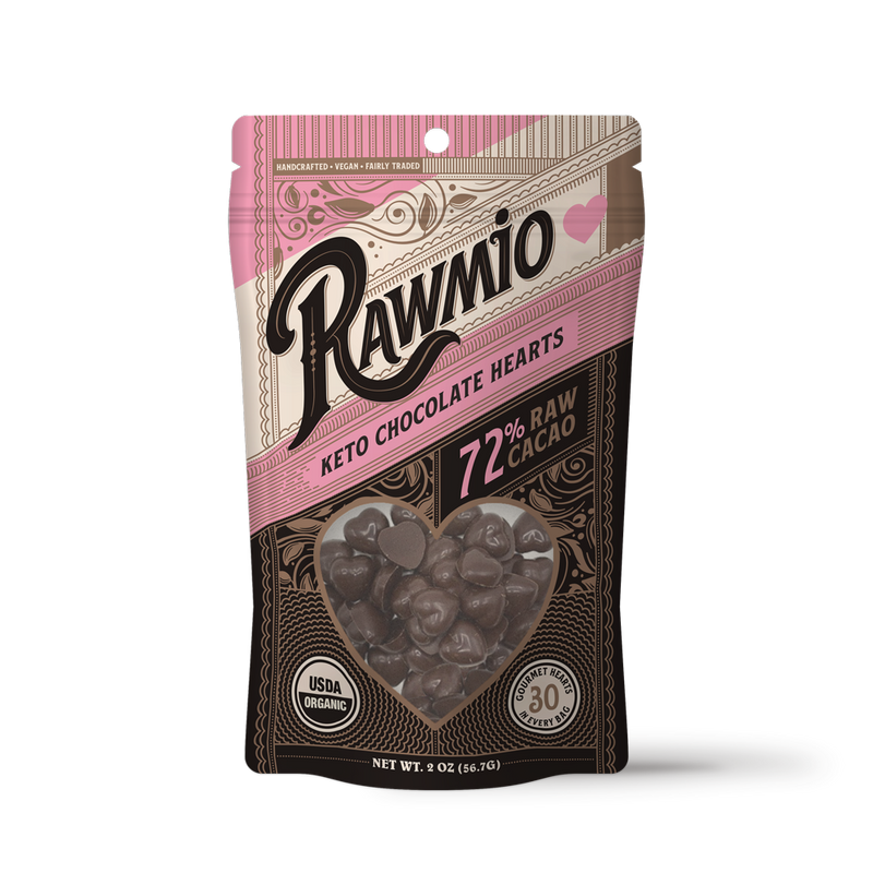 Raw Dark Chocolate Hearts - KETO