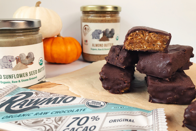 Healthy Plant Based Butterfingers for Halloween (Peanut-Free!)