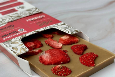 "Indulge in Delight: Unwrapping the Sweet Symphony of Rawmio Sweet Strawberry Bark"
