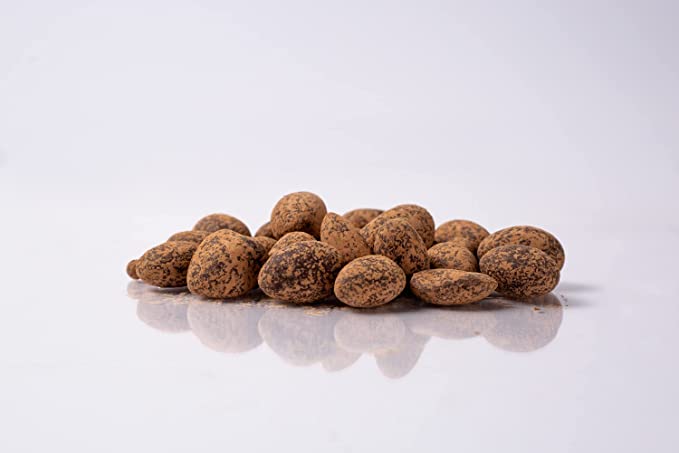 Delicious chocolate covered sprouted almonds
