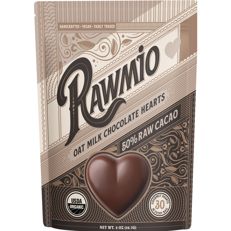 Raw Oat Milk Chocolate Hearts