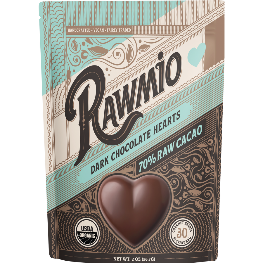 Raw Dark Chocolate Hearts