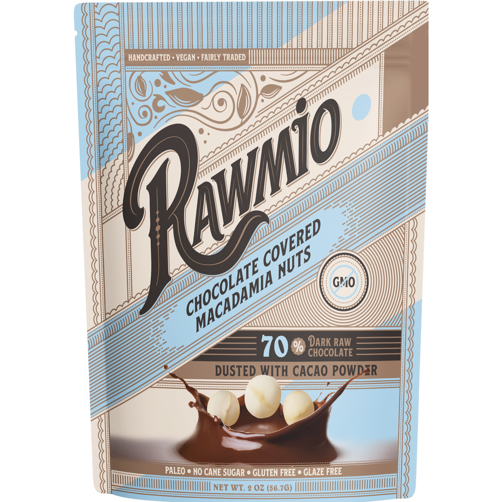 Chocolate Covered Macadamia Nuts - Organic, Raw, Vegan, 70% Dark