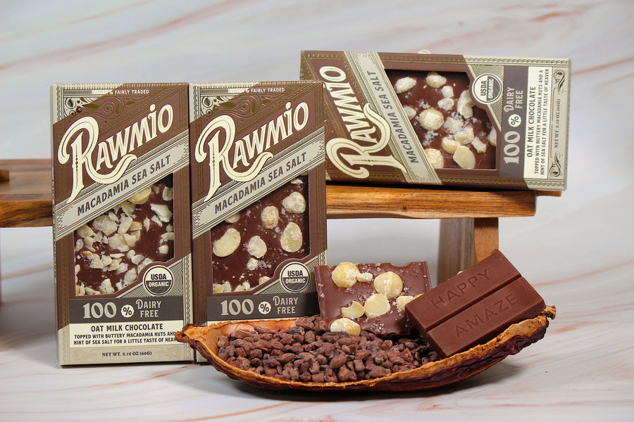 Macadamia sea salt chocolate bark