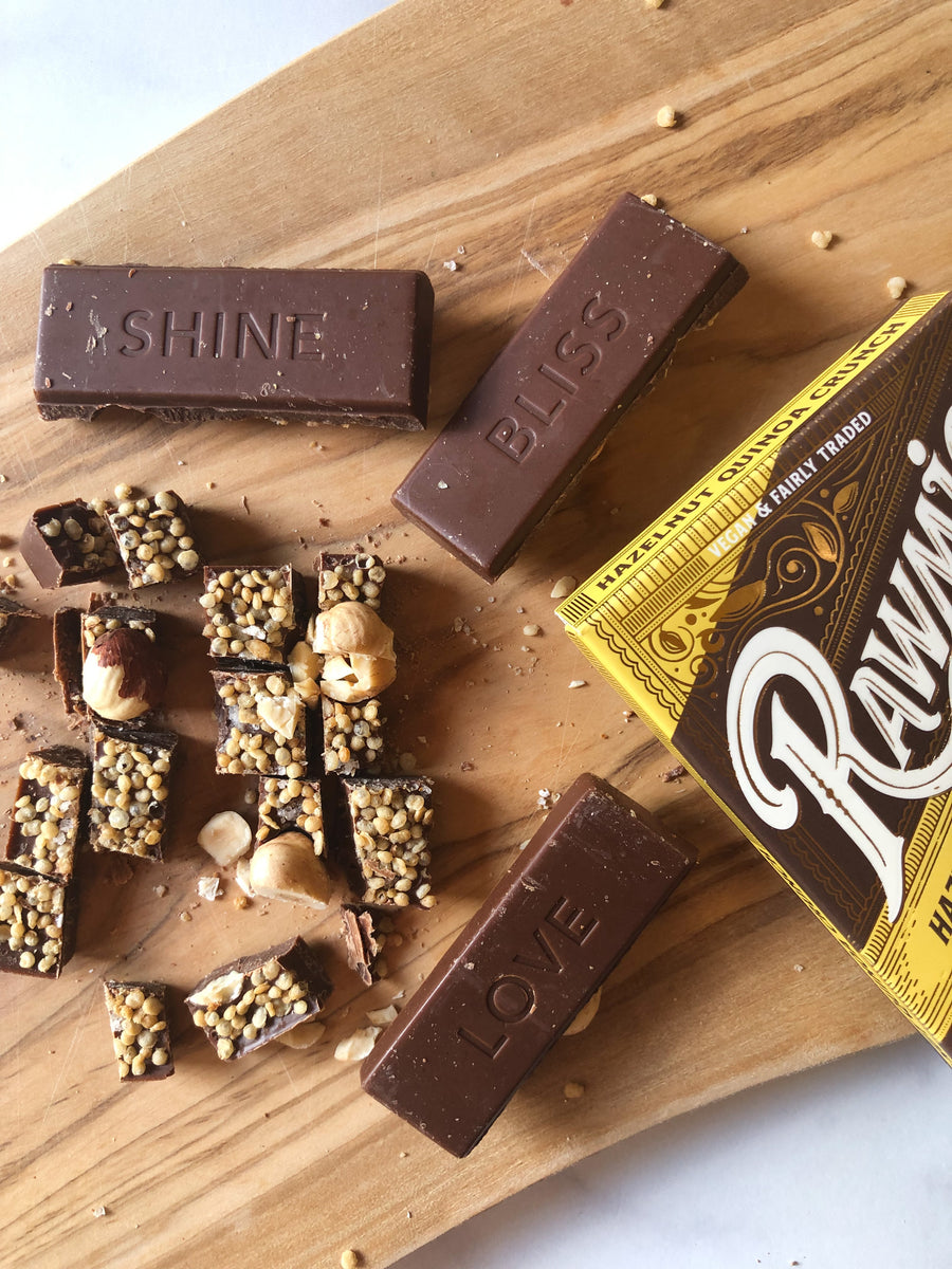 Pieces of delicious Hazelnut Quinoa Crunch Bark