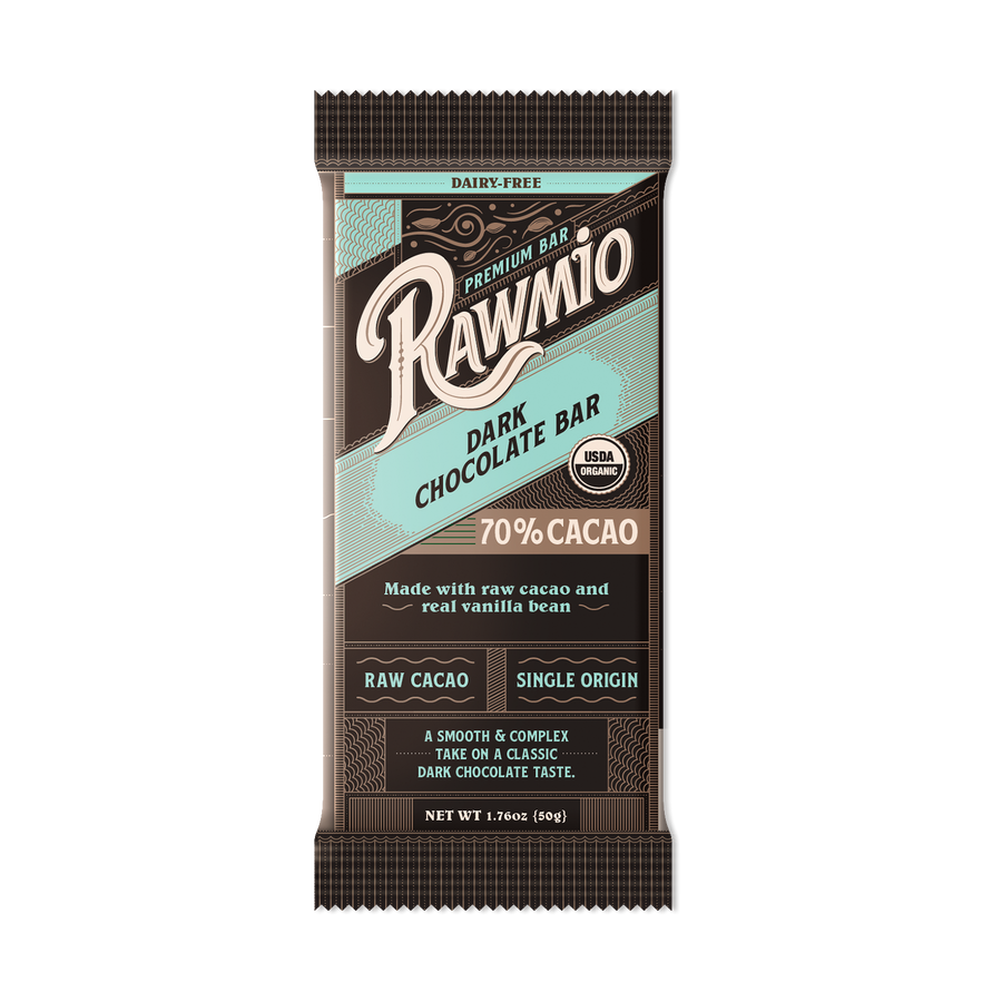 Premium Dark Chocolate Bar with Vanilla Bean - 70% Cacao