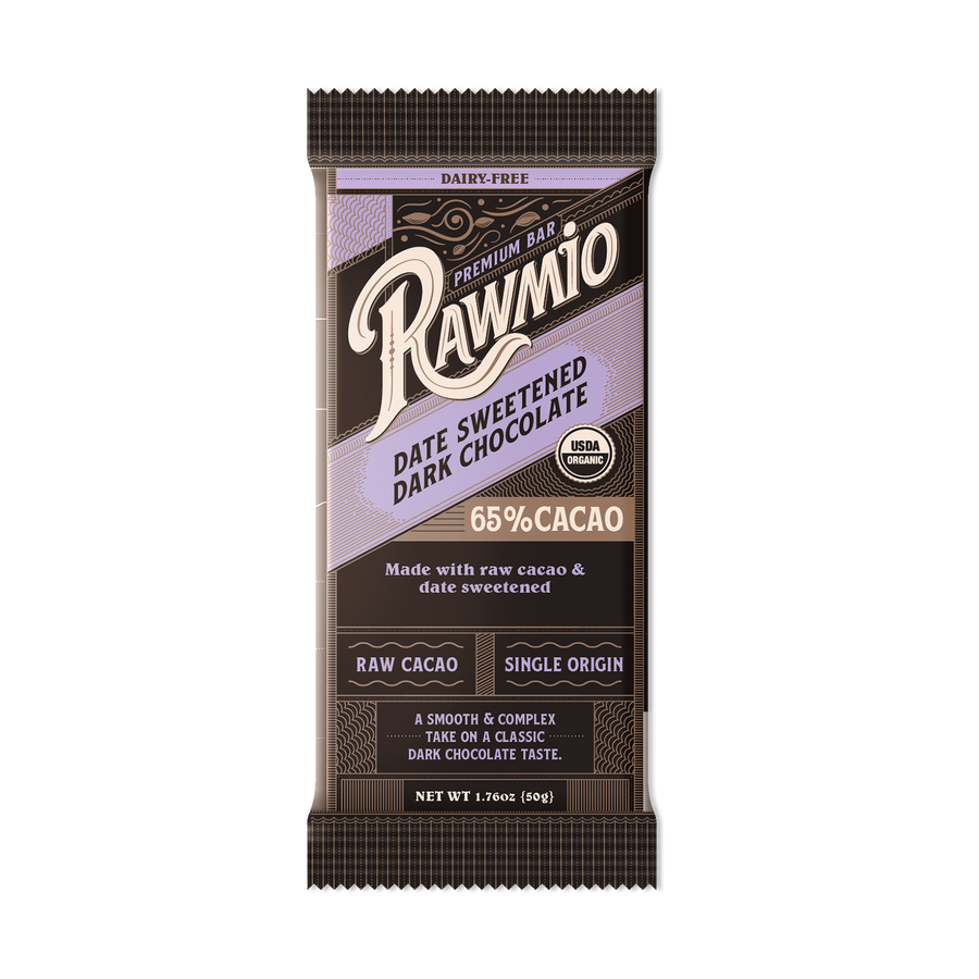 Premium Date Sweetened Dark Chocolate Bar - 65% Cacao