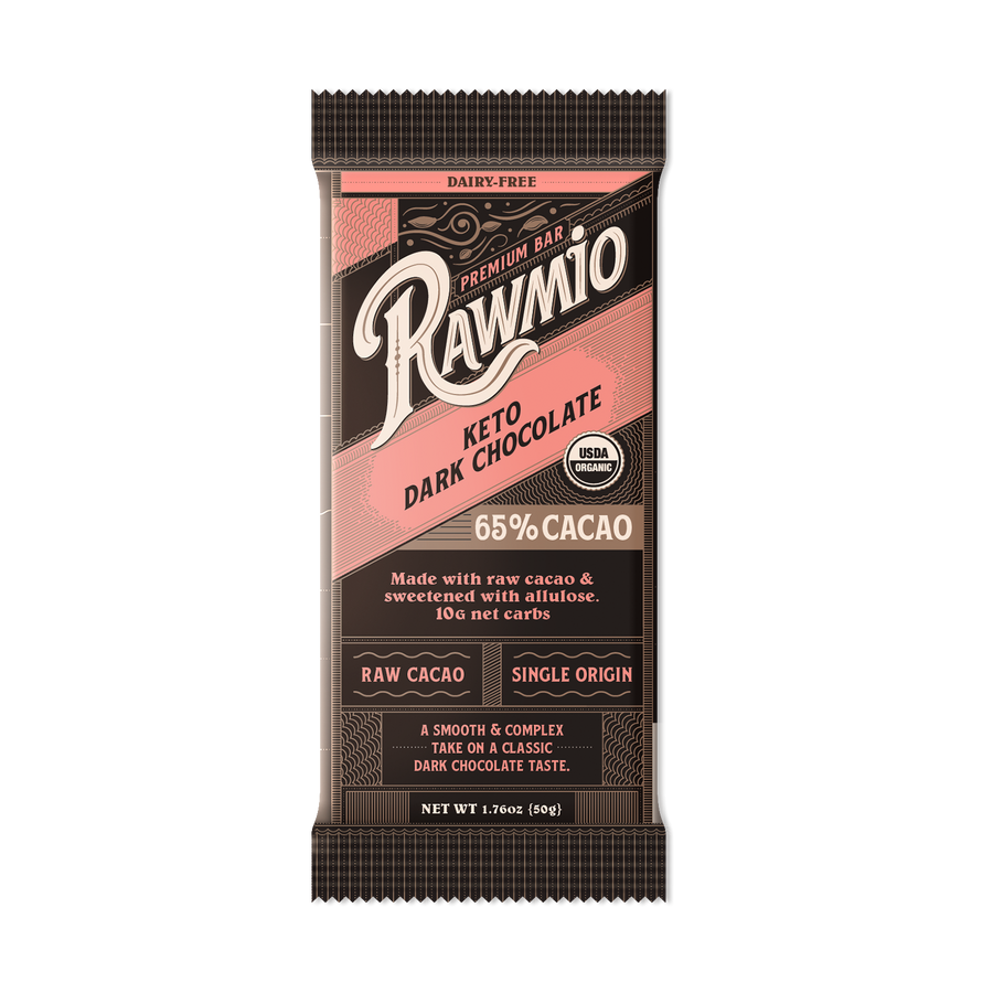 Premium Keto Dark Chocolate Bar - 65% Cacao