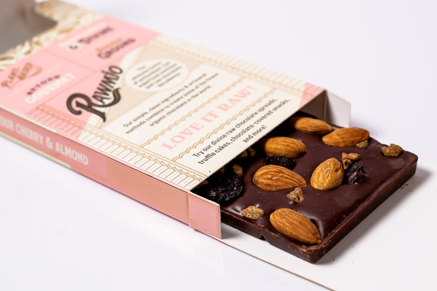 Sour Cherry & Almond Bark open box