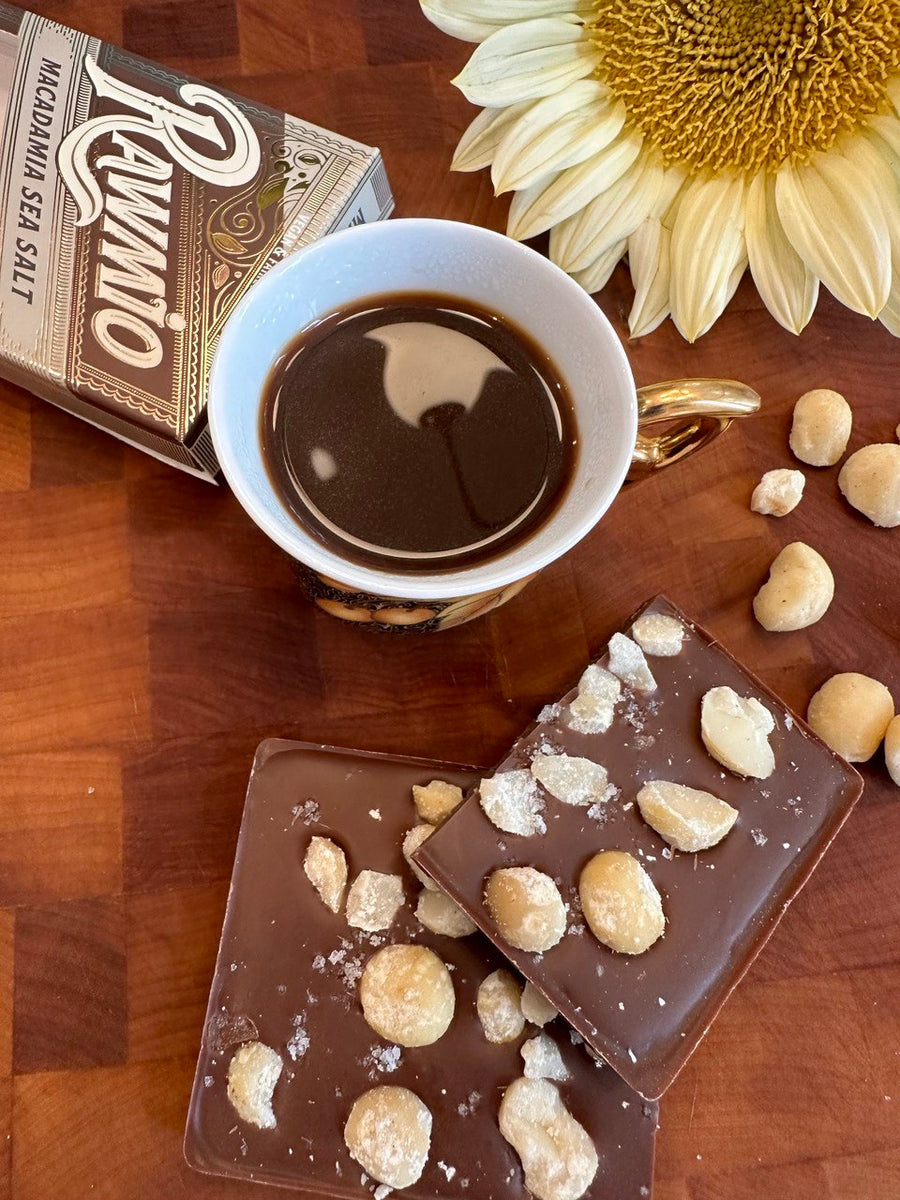 Delicious macadamia sea salt chocolate barks