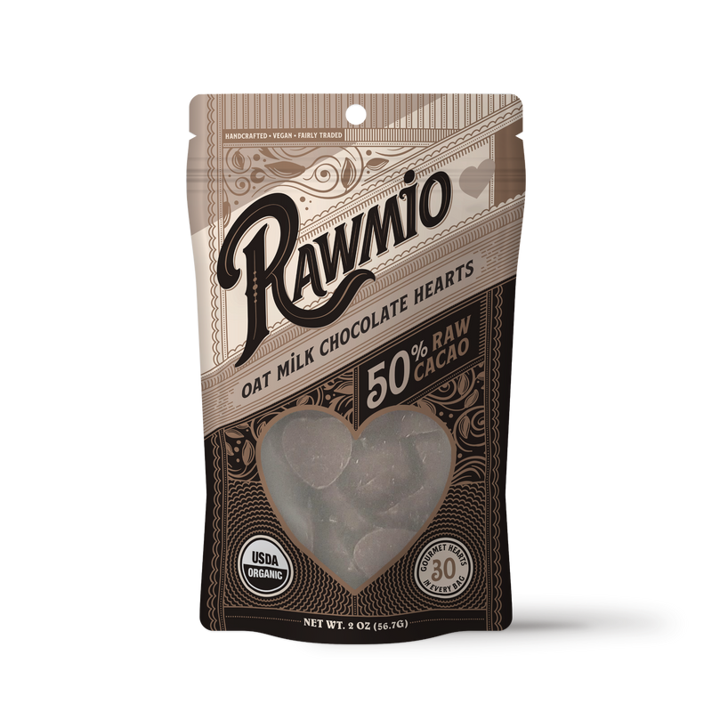 Raw Oat Milk Chocolate Hearts