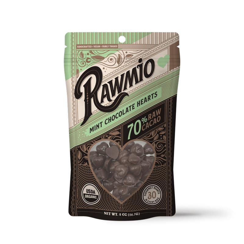 Raw Mint Chocolate Hearts